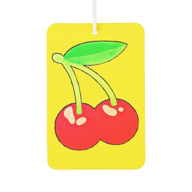 Emoji Cherry  Air Freshener (Front)