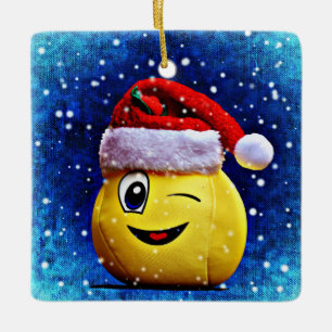 Emoji Christmas Ornament