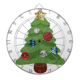 emoji christmas tree dartboard with darts