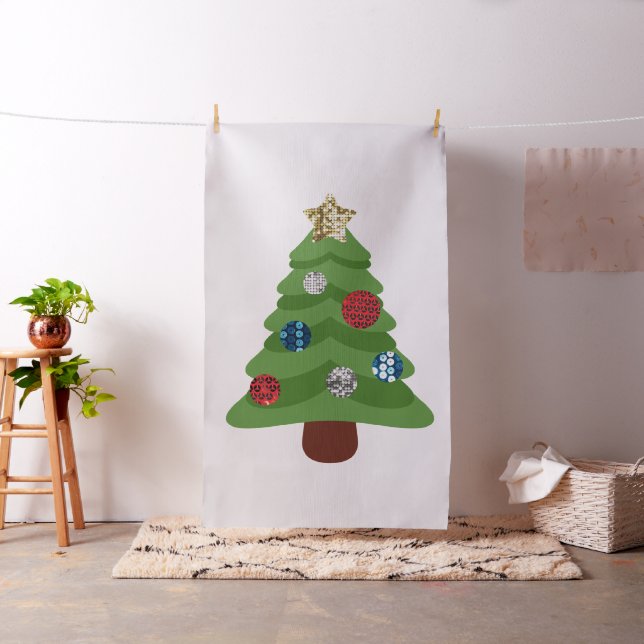 emoji christmas tree fabric (In Situ)