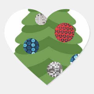 emoji christmas tree heart sticker