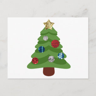 emoji christmas tree holiday postcard