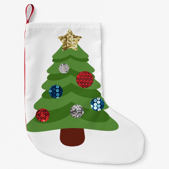 emoji christmas tree xmas stocking (Front)