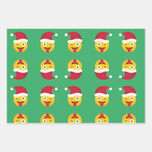 Emoji Christmas Wrapping Paper Sheets