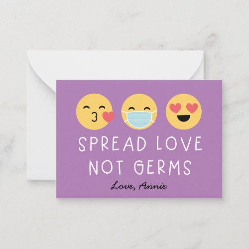 Emoji Classroom Valentine Note Card