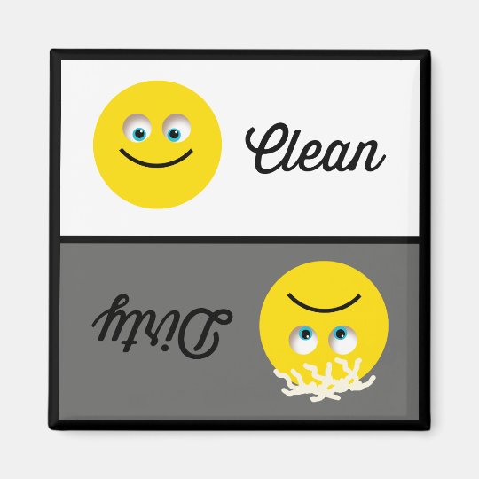 Emoji Clean Dirty Dishwasher