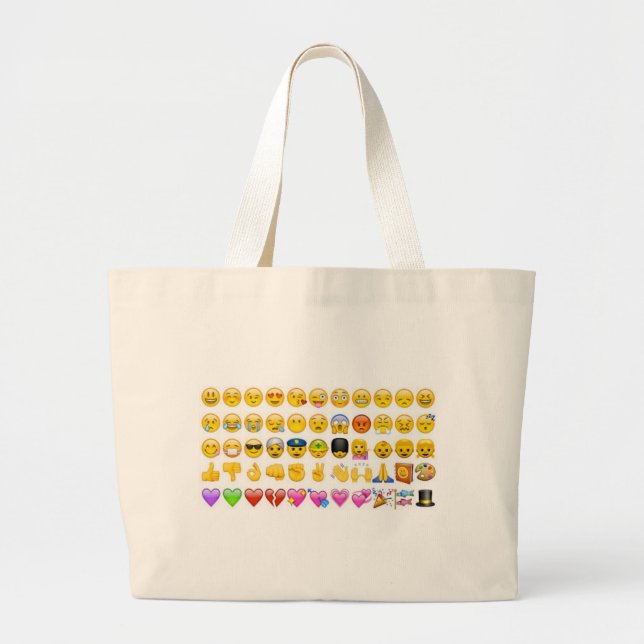 Emoji Collection Large Tote Bag (Front)