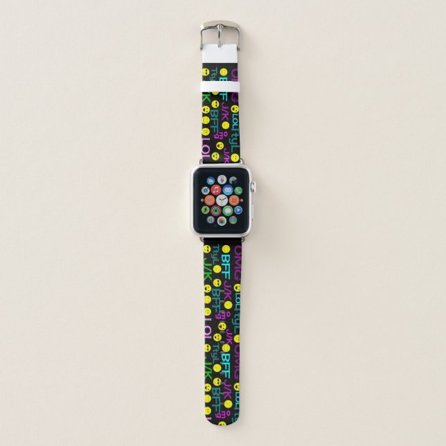Emoji Cool Friends Apple Watch Band (Front)