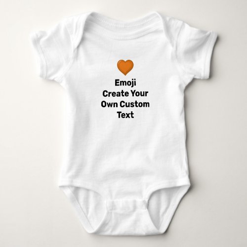 Emoji Create Your Own Custom Text Baby Bodysuit