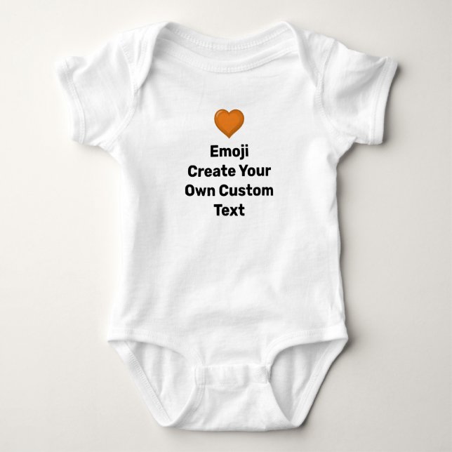 Emoji Create Your Own Custom Text Baby Bodysuit (Front)