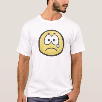 Emoji: Crying Face T-shirt by EmojiClothing at Zazzle