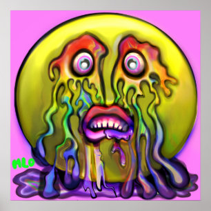 Emoji Crying Sad Rainbow Tears Graphic Art Print