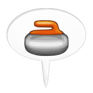 Emoji Curling Stone Cake Topper