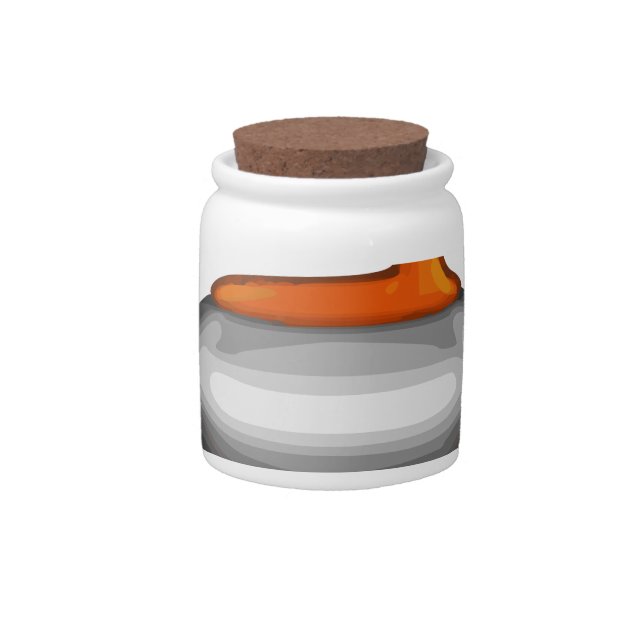Emoji Curling Stone Candy Jar (Front)