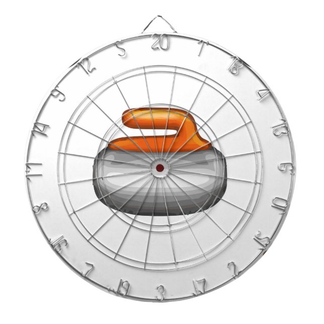 Emoji Curling Stone Dart Board (Front)