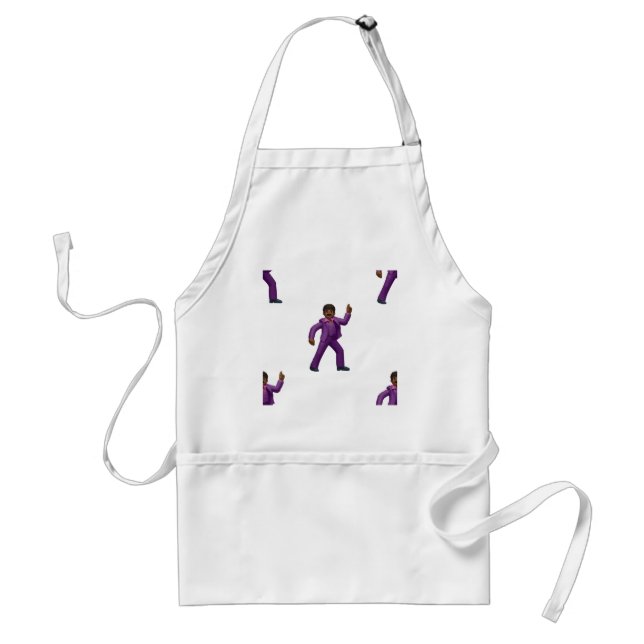 Emoji Dancing Man Adult Apron (Front)