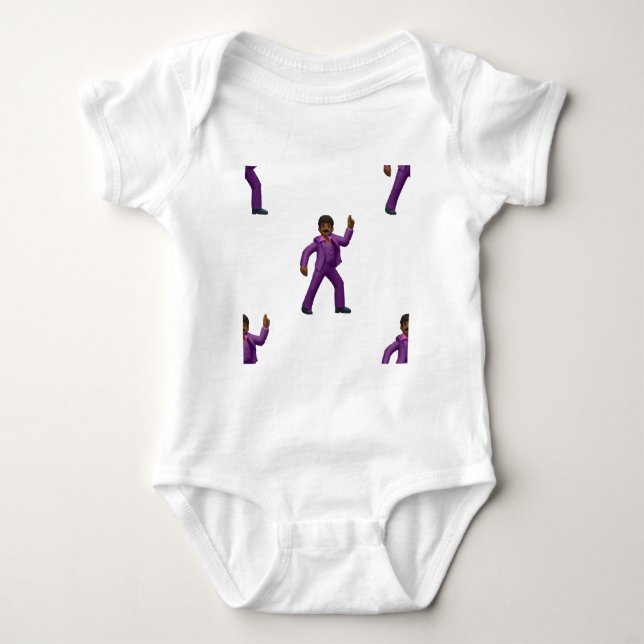 Emoji Dancing Man Baby Bodysuit (Front)