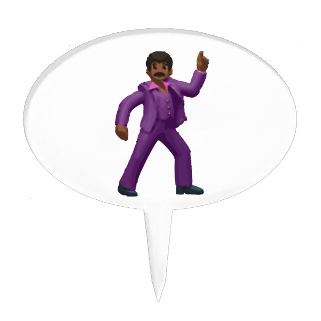 Emoji Dancing Man Cake Topper (Front)