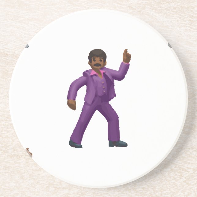 Emoji Dancing Man Drink Coaster (Front)