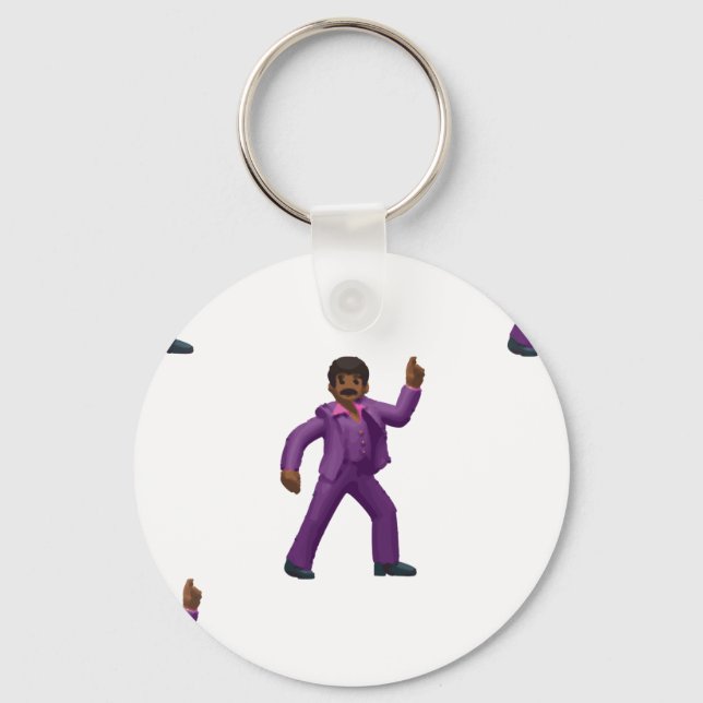 Emoji Dancing Man Keychain (Front)