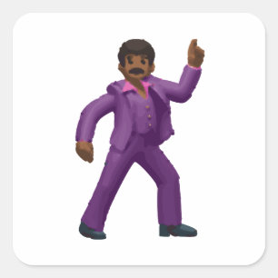 Emoji Dancing Man Square Sticker