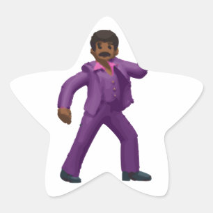 Emoji Dancing Man Star Sticker
