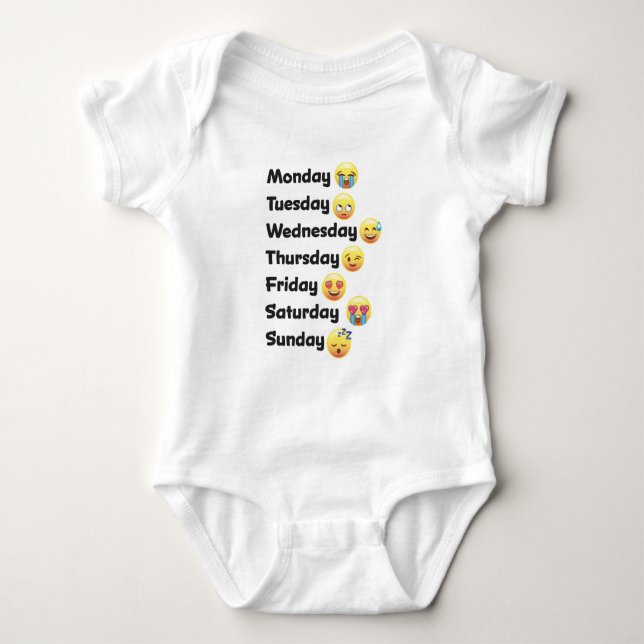 Emoji Days of the Week Shirt (Front)
