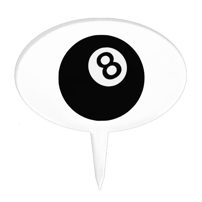 emoji eight ball cake topper (Front)