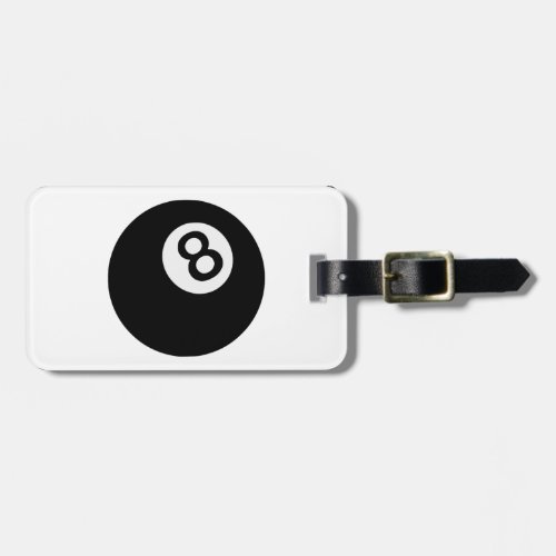 emoji eight ball luggage tag