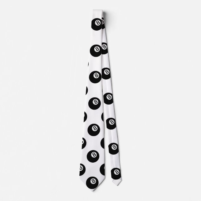 emoji eight ball menswear mens necktie neck tie (Front)