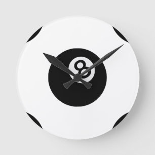 emoji eight ball round clock