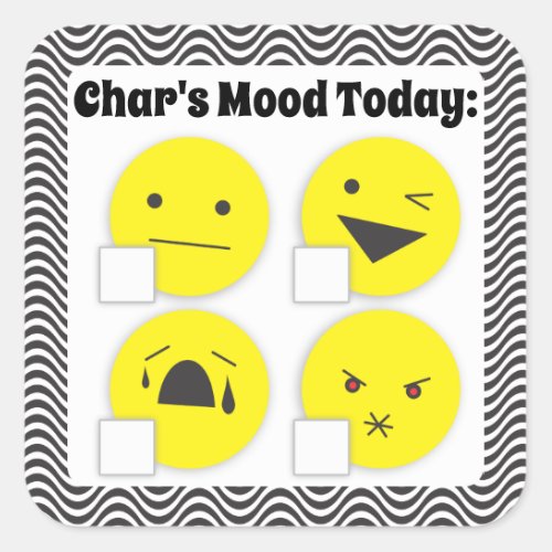 Emoji emoticon checkbox todays mood stickers