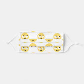 emoji eye rolling adult cloth face mask (Front, Folded)