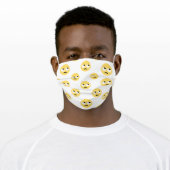 emoji eye rolling adult cloth face mask (Worn)
