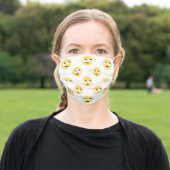 emoji eye rolling adult cloth face mask (Outside)