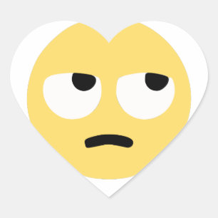 emoji eye rolling heart sticker