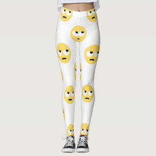 emoji eye rolling leggings