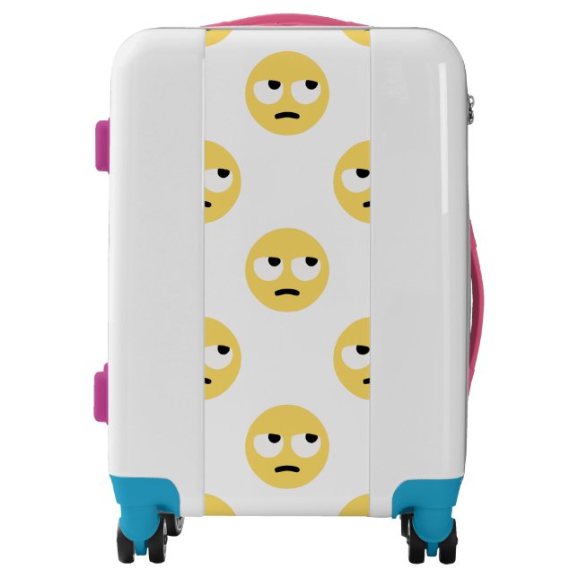 emoji eye rolling luggage (Front)