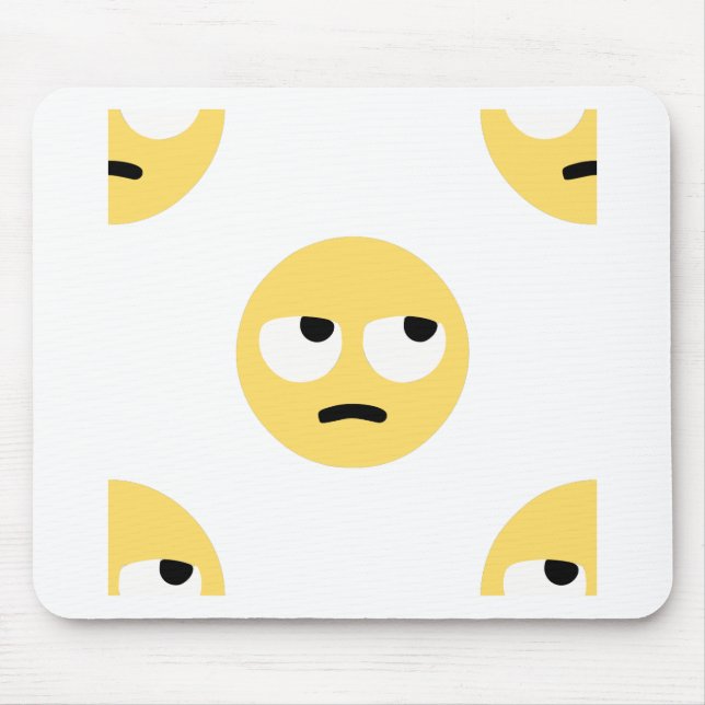 emoji eye rolling mouse pad (Front)