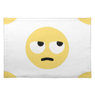 emoji eye rolling placemat