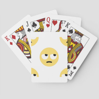 emoji eye rolling poker cards