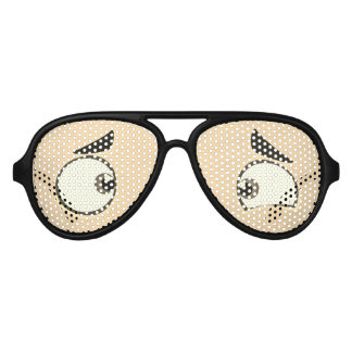 EMOJI EYES. FUNNY COMICS CARTOON EYES AVIATOR SUNGLASSES