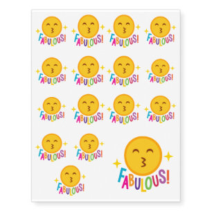 Emoji Fabulous Temporary Tattoos