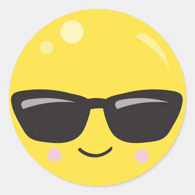 Emoji Face Classic Round Sticker | Zazzle