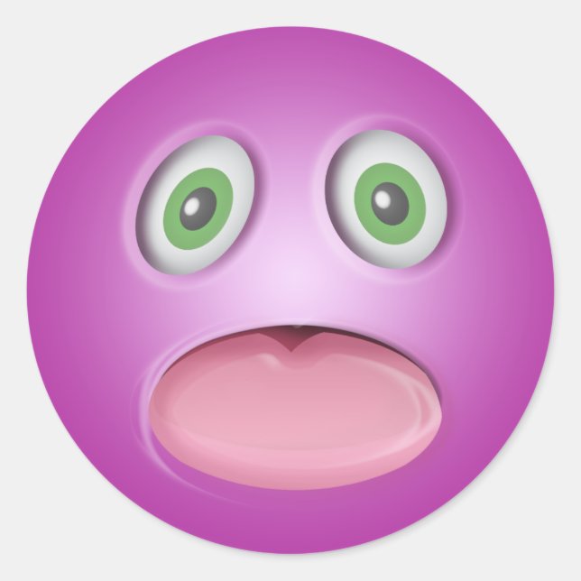 Emoji Face Classic Round Sticker (Front)