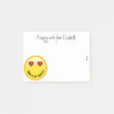 Cute Happy Yellow Face Smile Personalized Post-it Notes