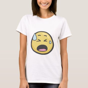 Emoji: Face With Cold Sweat T-shirt by EmojiClothing at Zazzle