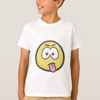 Emoji: Face With Stuck-out Tongue T-shirt by EmojiClothing at Zazzle