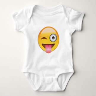 Emoji - Face With Tongue Baby Bodysuit