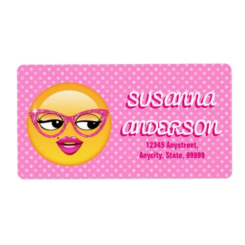 Emoji Flirty Girl ID227 Label